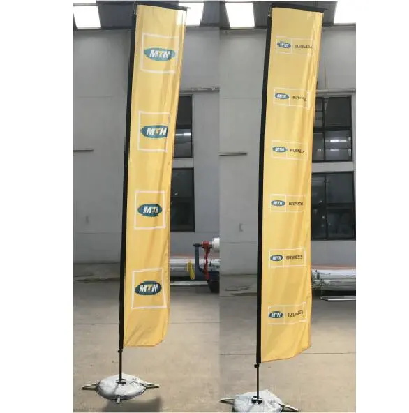 Asta portabandiera in alluminio nero con bandiera